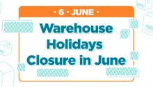 Warehouse Holiday Closures in Jun
