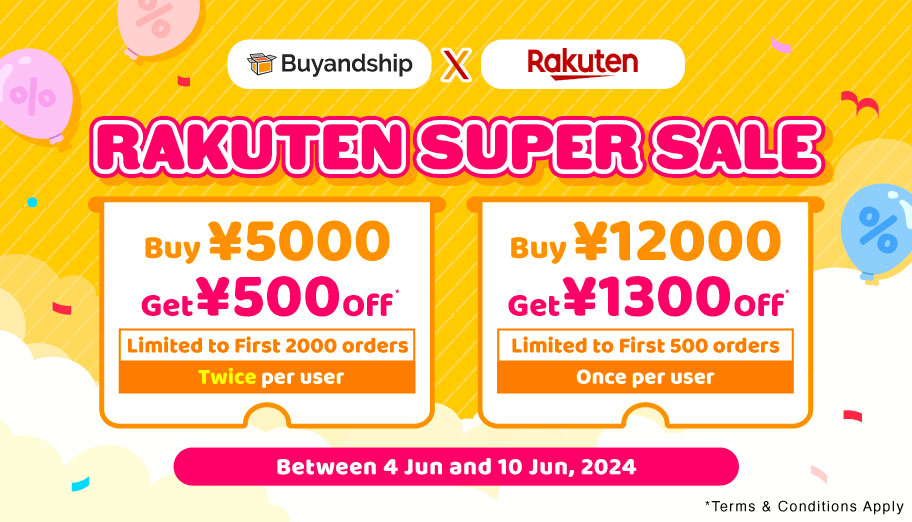 Shop Rakuten Japan Super Sale! Up to 50% Off Products and Earn 10x Points Rebate with Up to JPY2300 Off Coupons!