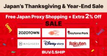 Shop Japan’s Thanksgiving and Year-End Sale with proxy shopping and ship to UK